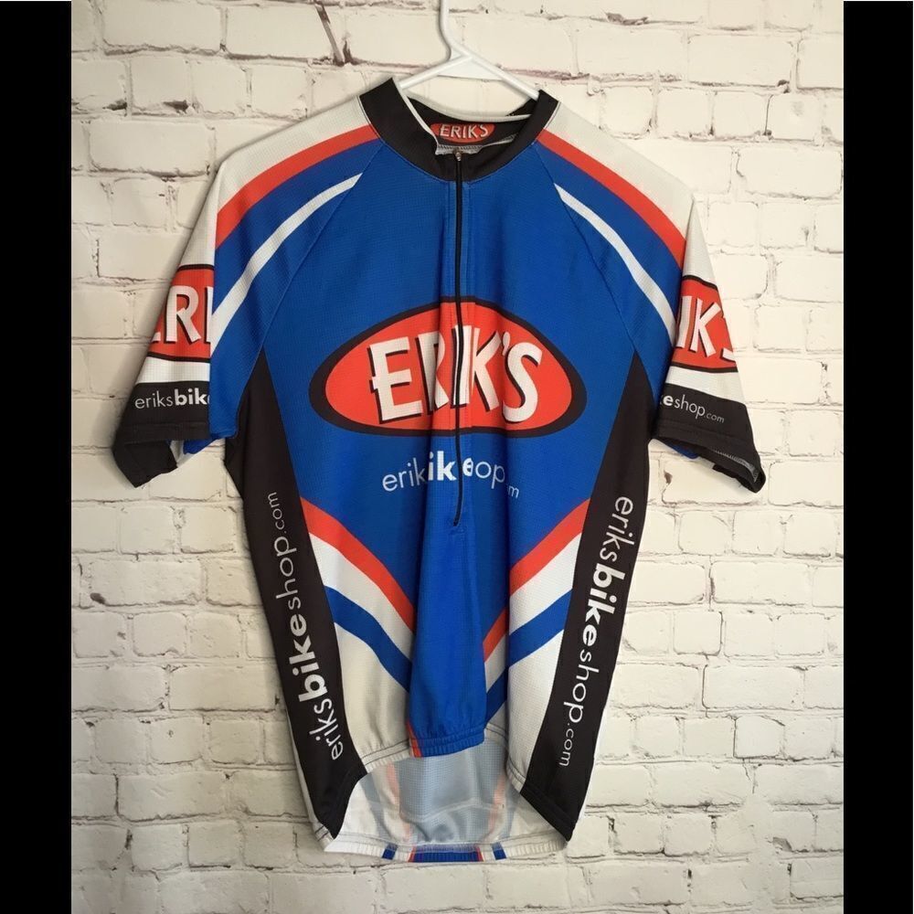 CASTELLI CYCLING JERSEY size LARGE Blue White Red men's.
